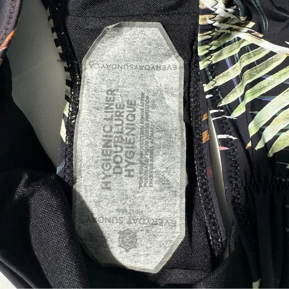 NWT Everyday Sunday Bikini Bottoms High Waited Midnight Multi colour Palm size 8 - Picture 4 of 10